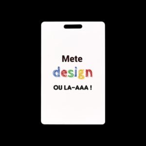 Vertical 3 1/2 pvc Id card